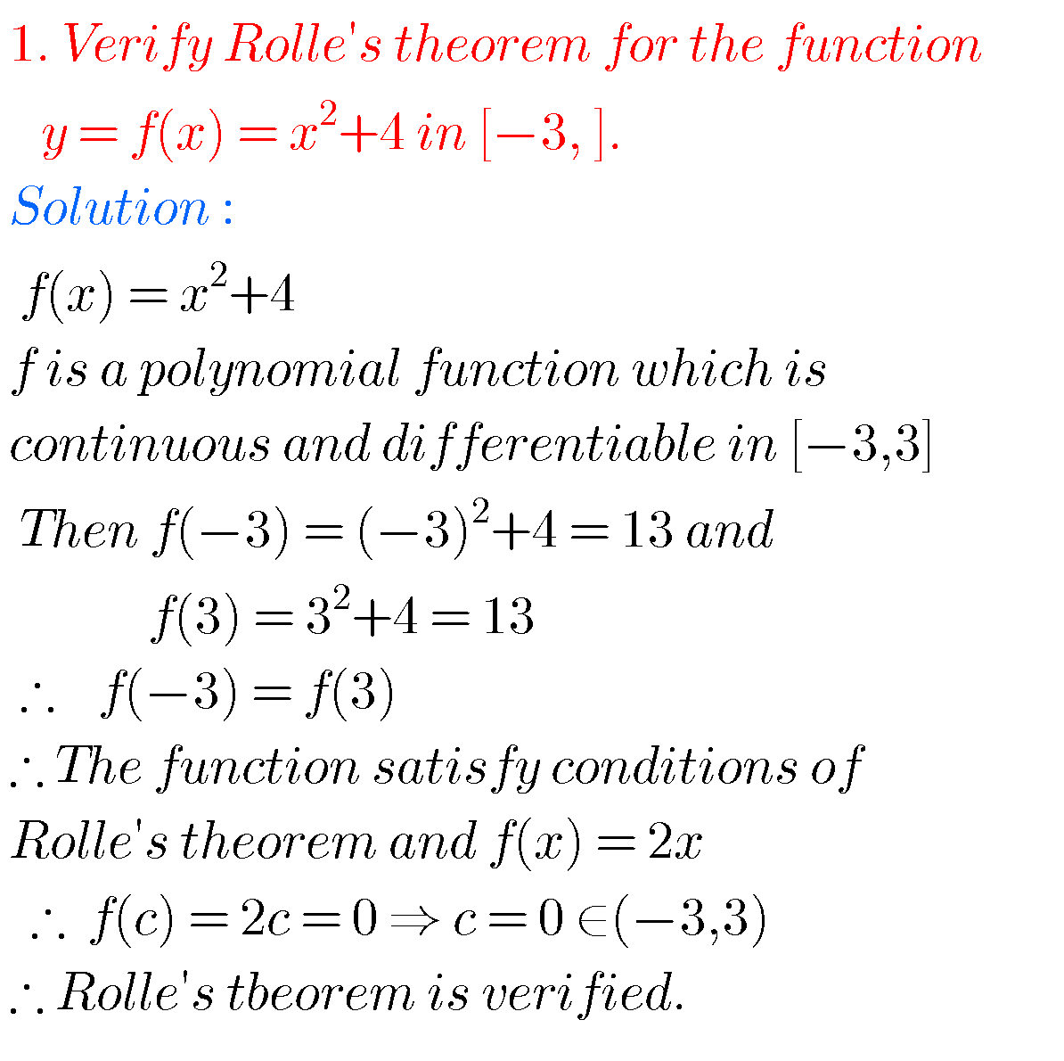 Mean Value Theorems Intermediate First Year Mathematics Chapter 10 4 Mean Value Theorems Intermediate First Year Mathematics Chapter 10 4